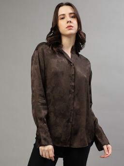 GANT - Women Self Design Spread Collar Long Sleeves Shirt