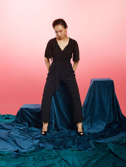 Couche - Brown Functional Tie-Up Jumpsuit