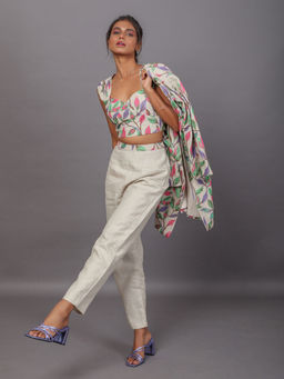 Couche - Grey Floral Relaxed Triad Co-Ord (Set of 3)