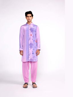 ISHA GUPTA TAYAL - Purple Printed Kurta and Salwar Set