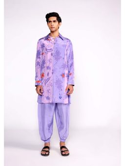 ISHA GUPTA TAYAL - Purple Printed Kurta and Salwar Set