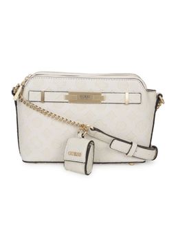 Guess - Bea Double Zip Crossbody Grey Sling And Cross Bags