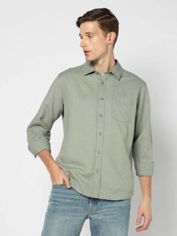 GAP - Cotton Collar Neck Full Sleeves Solid Shirt