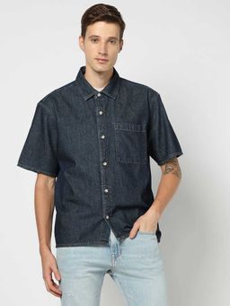 GAP - Cotton Collar Neck Half Sleeves Solid Shirt