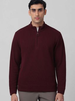 Mufti - Cotton Blend Full Sleeves High Neck Solid Sweater