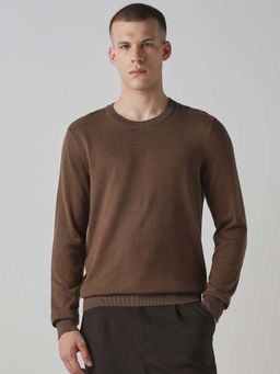 Mufti - Cotton Full Sleeves Crew Neck Solid Sweatshirt