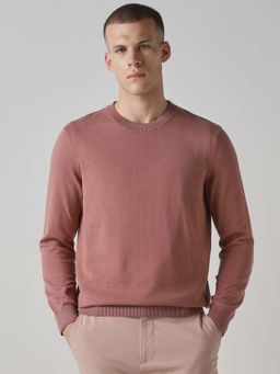 Mufti - Cotton Full Sleeves Crew Neck Solid Sweatshirt