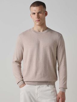 Mufti - Cotton Full Sleeves Crew Neck Solid Sweatshirt