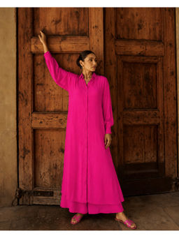 LAALZARI - Magenta Muse Fuchsia Pink Kurta and Palazzo