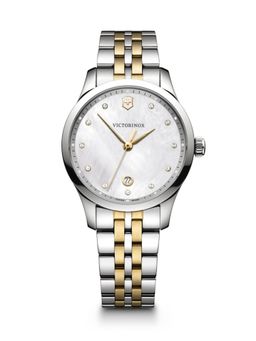 Victorinox - Alliance 35 Mm White Mop Dial Women Watch 241831 (M)