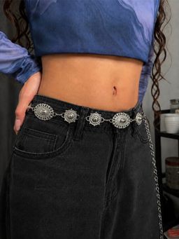 ISHKAARA - Women Silver Contemporary Body Chain
