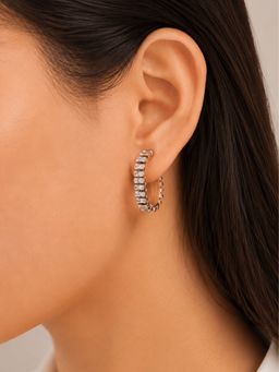 ELRA - Women White Stones Drops & Danglers Pair of Earrings