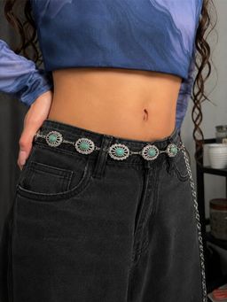 ISHKAARA - Women Silver Contemporary Body Chain