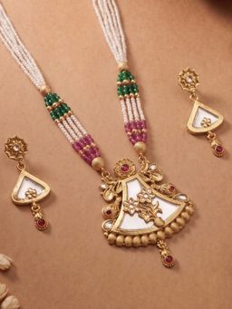 Estele - Women Multi-Color Pearl Jewellery Set
