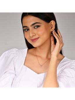 RACHIVA - Women Rose Gold Stones Necklace