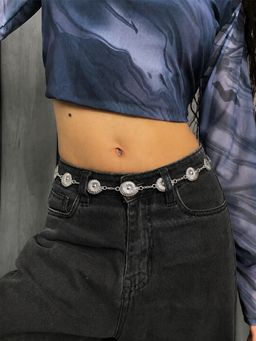 ISHKAARA - Women Silver Contemporary Body Chain