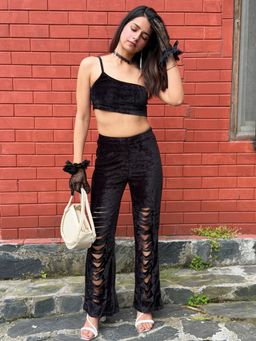 Tandul - Women Solid Black Co-Ord Set