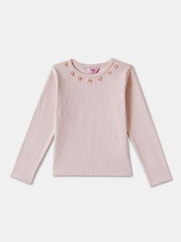 R&B - Solid Regular Girls Top - Pink