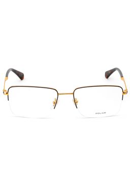 Police - Men Half Rim Brown Metal Frames - VPLN12K57F10FR (57)