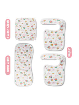 Haus & Kinder - Unisex Cotton Baby Safe Bibs, Wash Cloth and Burp Cloth