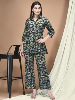 Shree - Women Multi-Color Cotton Geometric Co-Ord (Set of 2)