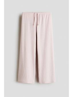 H&M - Girls Pink Ribbed Cotton Pyjama Bottoms