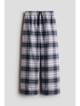 H&M - Girls Pink Patterned Flannel Pyjama Bottoms