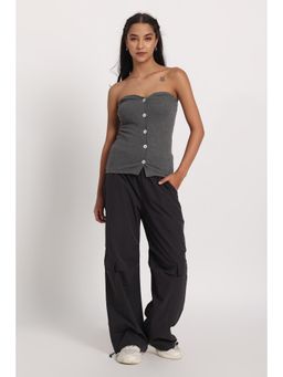 Obleka - Grey Tube Top with Parachute Cargo