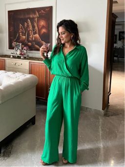 Obleka - Crinkled Green Co-Ord Set