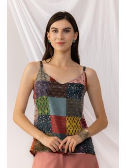 Kovet - Multi-Colour Bohemian Digital Printed Strappy Top