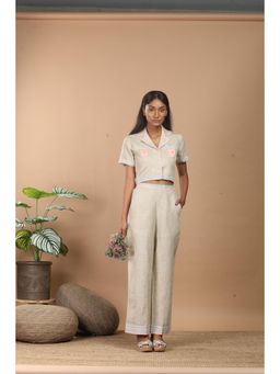 LABEL NIYAMI - Grey Daisy Co-Ord Set