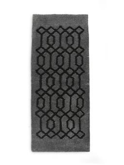Saral Home - Grey Cotton Handtufted Runner With Strong Carpet Backing-45X120 Cm