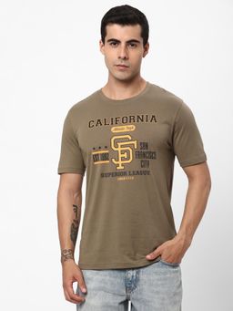 R&B - Mens Typographic Print Regular T-Shirt