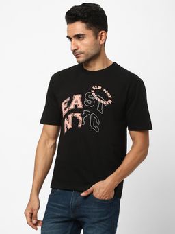 R&B - Mens Typographic Print Regular T-Shirt