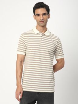 R&B - Mens Stripes Regular Polo T-Shirt