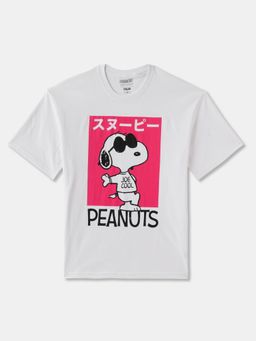 R&B - Mens White Graphic Print Regular T-Shirt