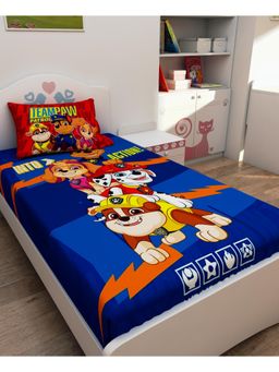 Athom Living - Paw Patrol Digital Printed Cotton Kids Single Bedsheet With Pillow Cover
