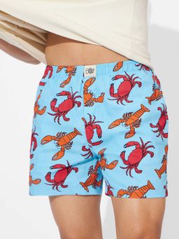 The Souled Store - Originals: Get Crabby Men Blue Boxer Shorts