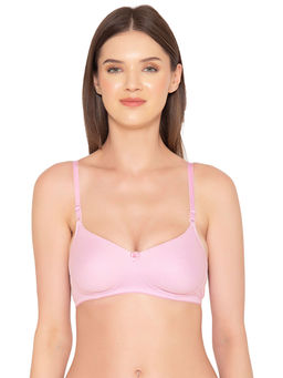 Groversons Paris Beauty - Womens Full Support Non-padded Seamless T-shirt Bra - Pink