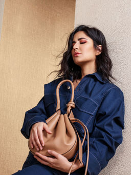 Behno New York - Ina Bag Medium Milled Almond