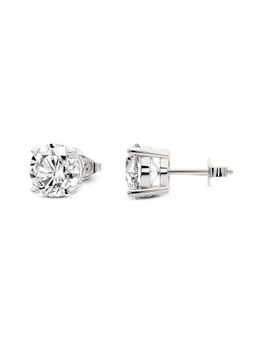 Sparkles - Lab Grown 2 Carat Round Shape Diamond Stud Earrings for Women | 14K White Gold