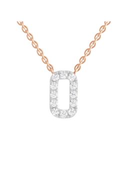 Sparkles - Lab Grown 0.53 Carat Round Alphabet O Necklace for Women | 14K Rose Gold