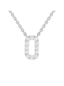 Sparkles - Lab Grown 0.53 Carat Round Alphabet O Necklace for Women | 14K White Gold