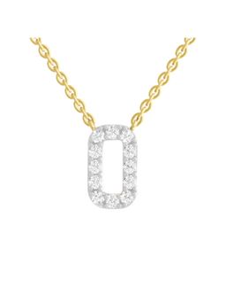 Sparkles - Lab Grown 0.53 Carat Round Alphabet O Necklace for Women | 14K Yellow Gold