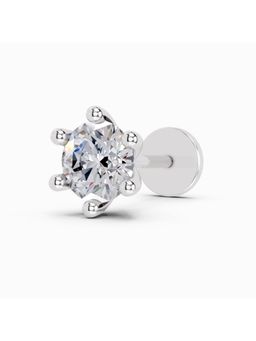 Sparkles - Lab Grown 0.15 Carat Round Shape Solitaire Diamond Nose Pin | 14K White Gold