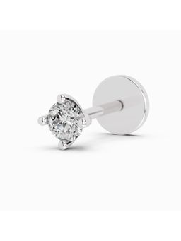 Sparkles - Lab Grown 0.05 Carat Round Shape Solitaire Diamond Nose Pin | 14K White Gold Diamonds