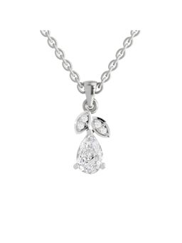 Sparkles - Lab Grown 0.84 Carat Pear Shape Solitaire Diamond Pendant | 14K White Gold