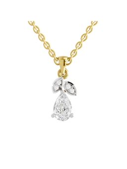 Sparkles - Lab Grown 0.84 Carat Pear Shape Solitaire Diamond Pendant | 14K Yellow Gold