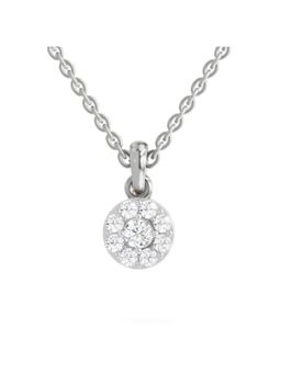 Sparkles - Lab Grown 0.50 Carat Round Shape Halo Diamond Pendant| 14K White Gold