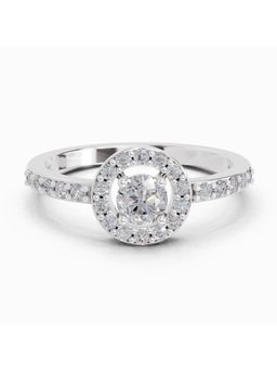 Sparkles - Lab Grown 0.67 Carat Round Shape Halo Diamond Engagement Ring | 14K White Gold